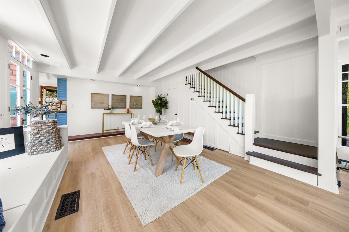 Dining room, Interior, Wood Texture Flooring