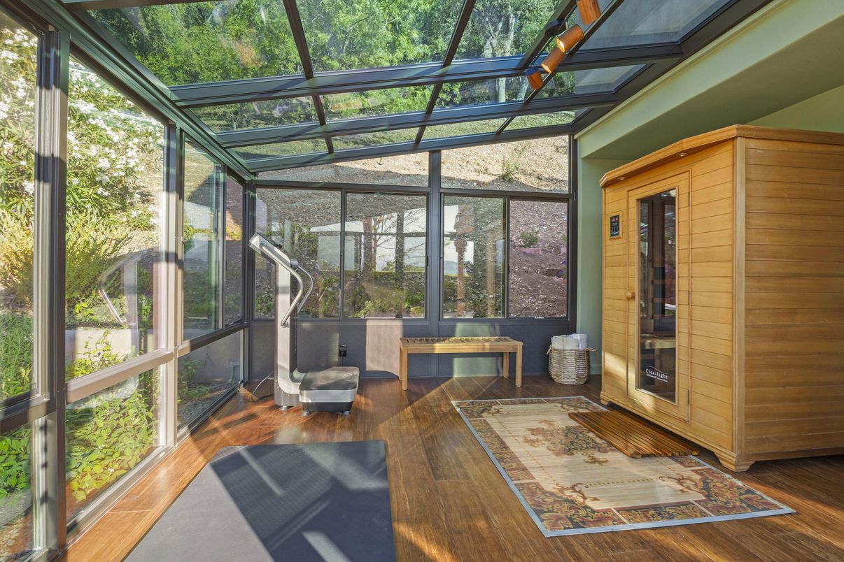 Glass Ceilings, Interior, Sun Room, Wood Texture Flooring