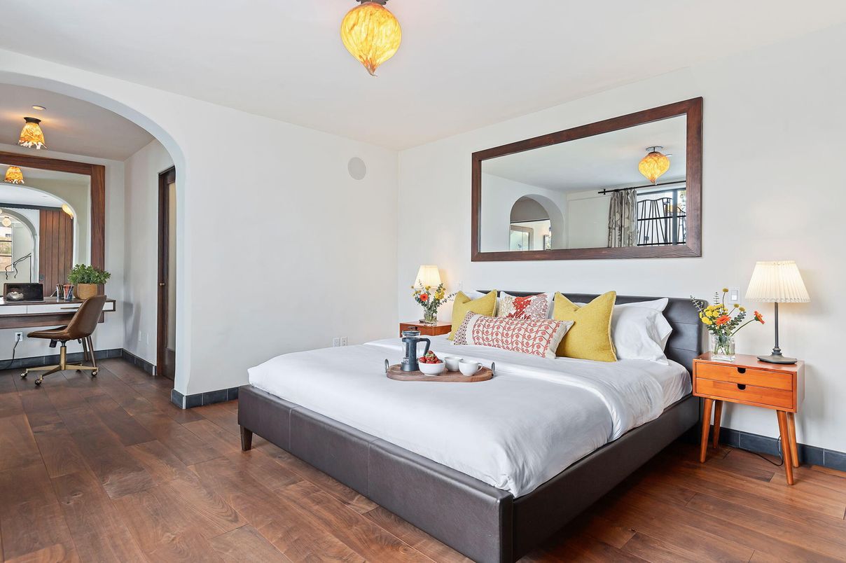 Bedroom, Interior, Wood Texture Flooring