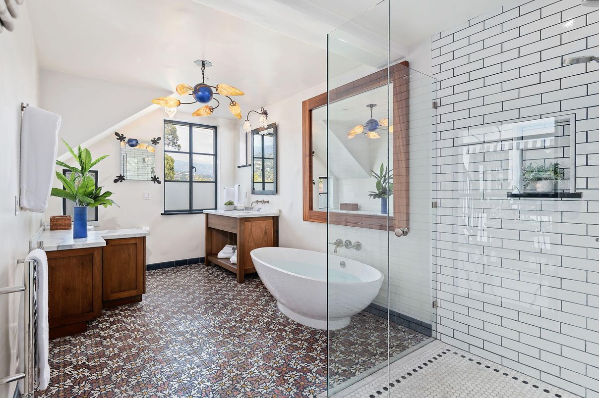 Bathroom, Free Standing Baths, Glass Shower, Interior