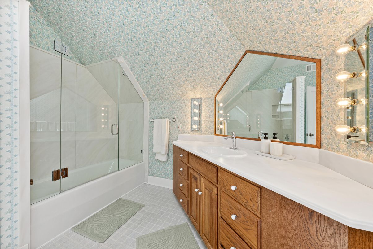 Bathroom, Dual Sink Vanities, Glass Shower, Interior