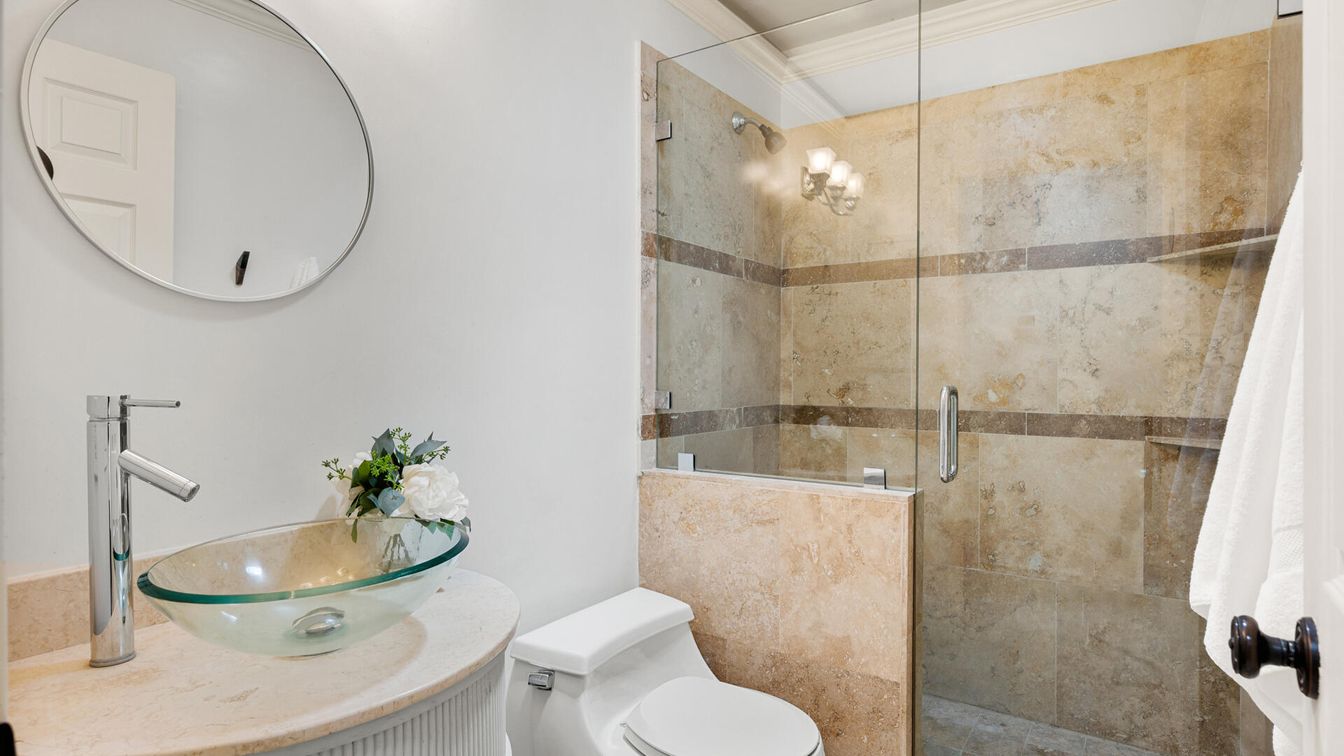 Bathroom, Glass Shower, Interior