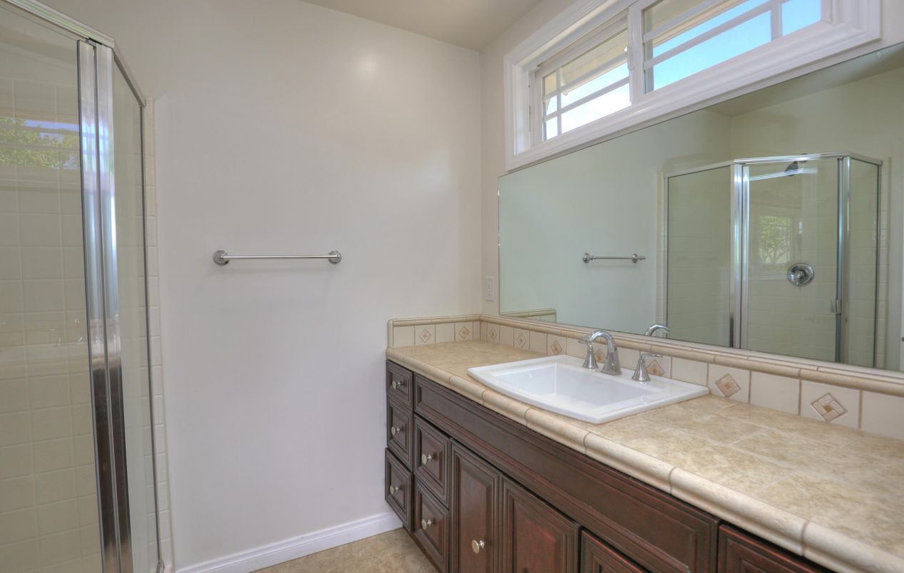 Bathroom, Glass Shower, Interior, Tile Countertops