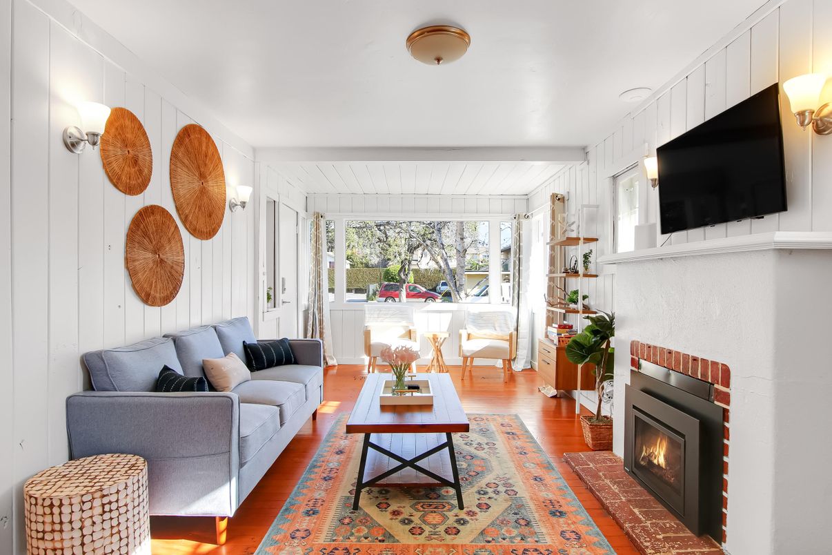 Fireplace, Interior, Living room, Wood Texture Flooring