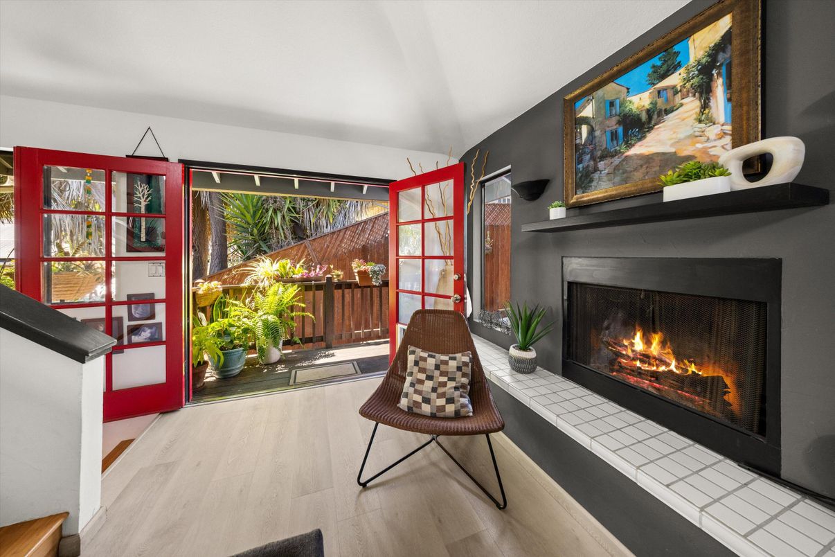 Fireplace, Interior, Wood Texture Flooring