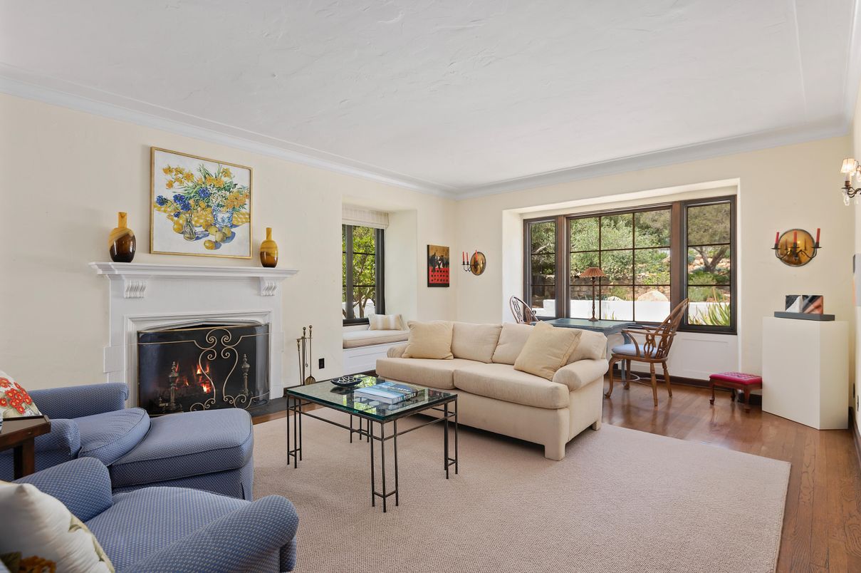 Dining room, Fireplace, Interior, Living room, Wood Texture Flooring