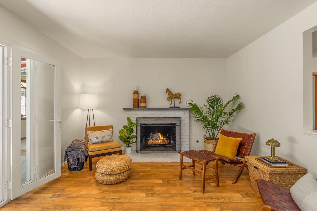 Fireplace, Interior, Living room, Wood Texture Flooring