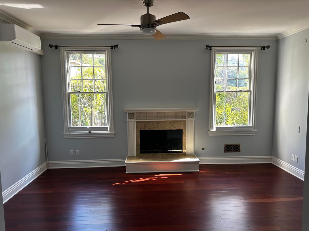 Empty room, Fireplace, Interior, Wood Texture Flooring