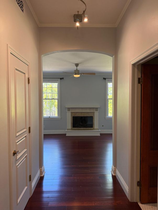 Empty room, Fireplace, Interior, Wood Texture Flooring