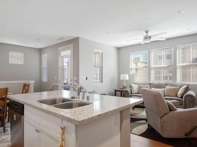 Dining room, Interior, Kitchen, Living room, Recessed Lighting