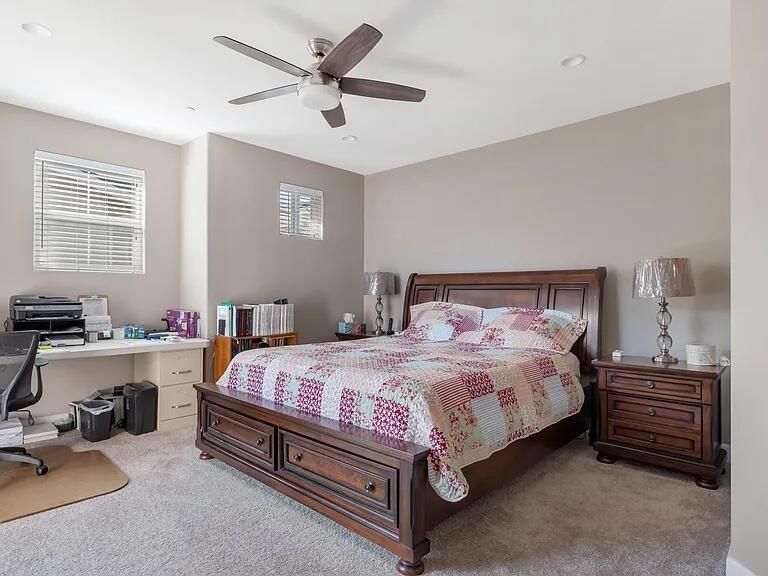 Bedroom, Home Office, Interior, Recessed Lighting