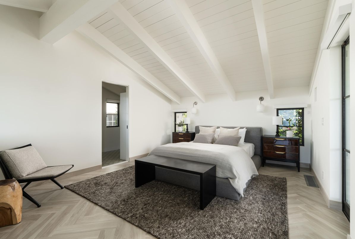 Bedroom, Interior, Wood Texture Flooring