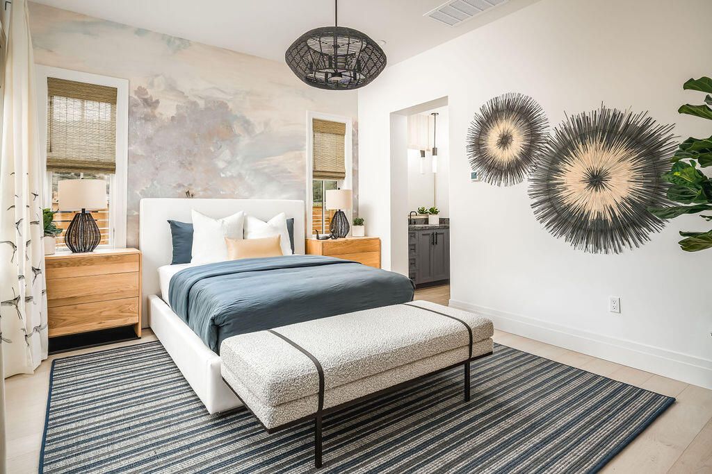 Bedroom, Interior, Pendant Lights