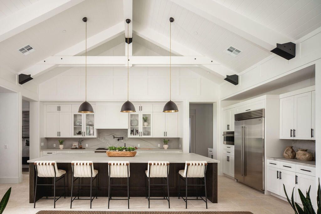 Interior, Kitchen, Pendant Lights, Stainless Steel Appliances