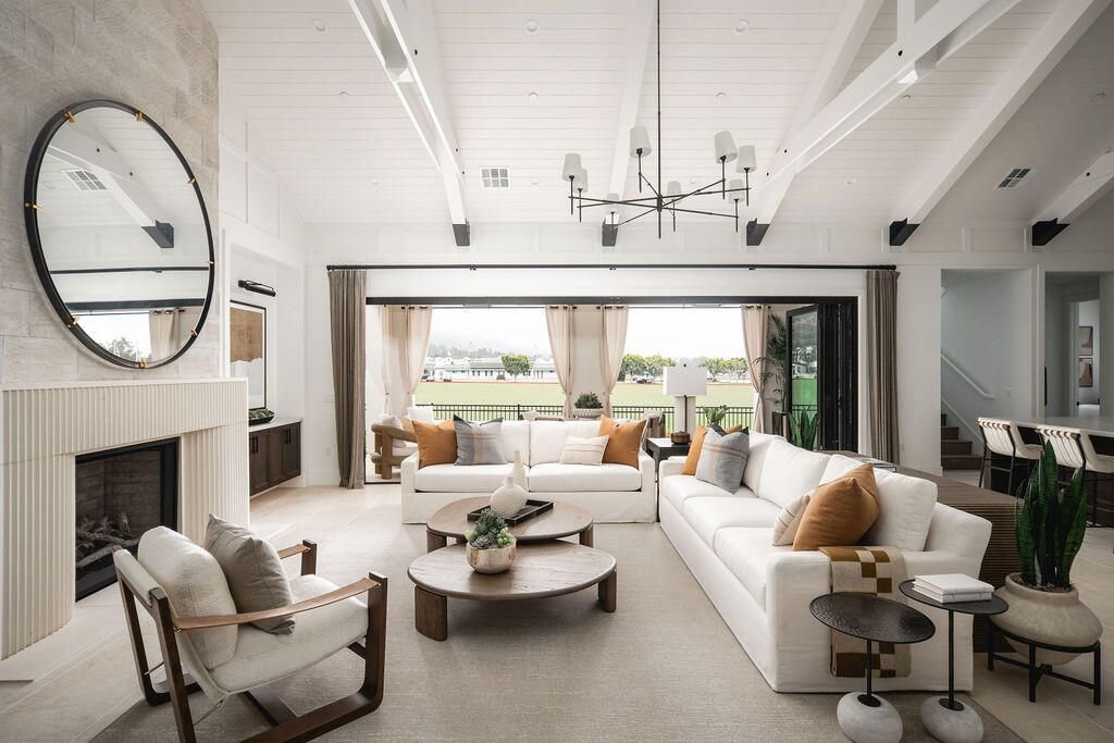 Fireplace, Interior, Living room, Pendant Lights