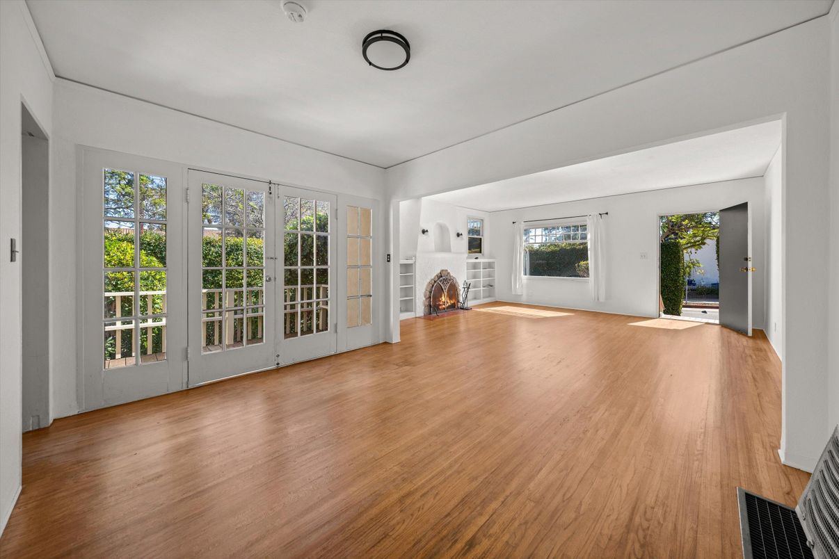 Empty room, Fireplace, Interior, Wood Texture Flooring