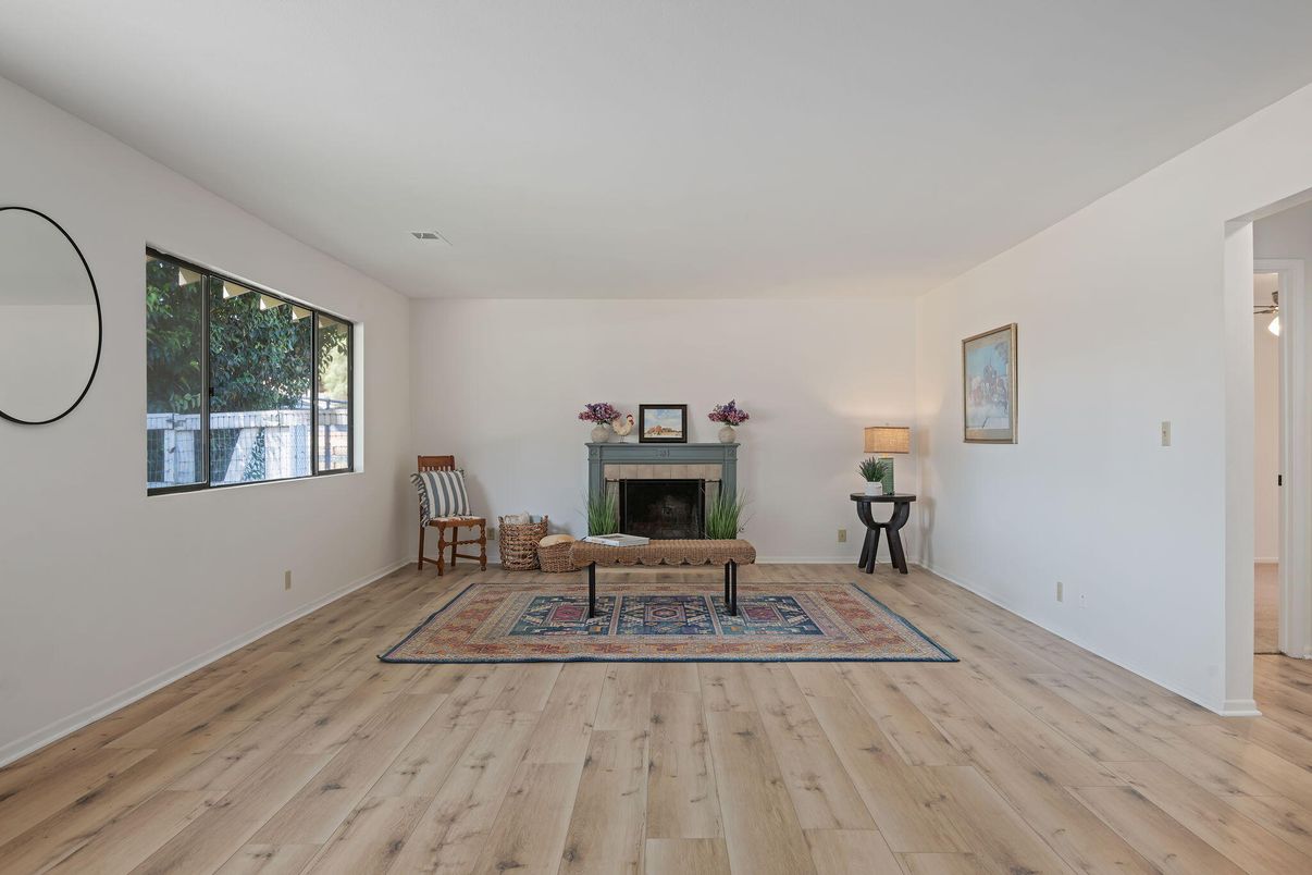 Fireplace, Interior, Wood Texture Flooring