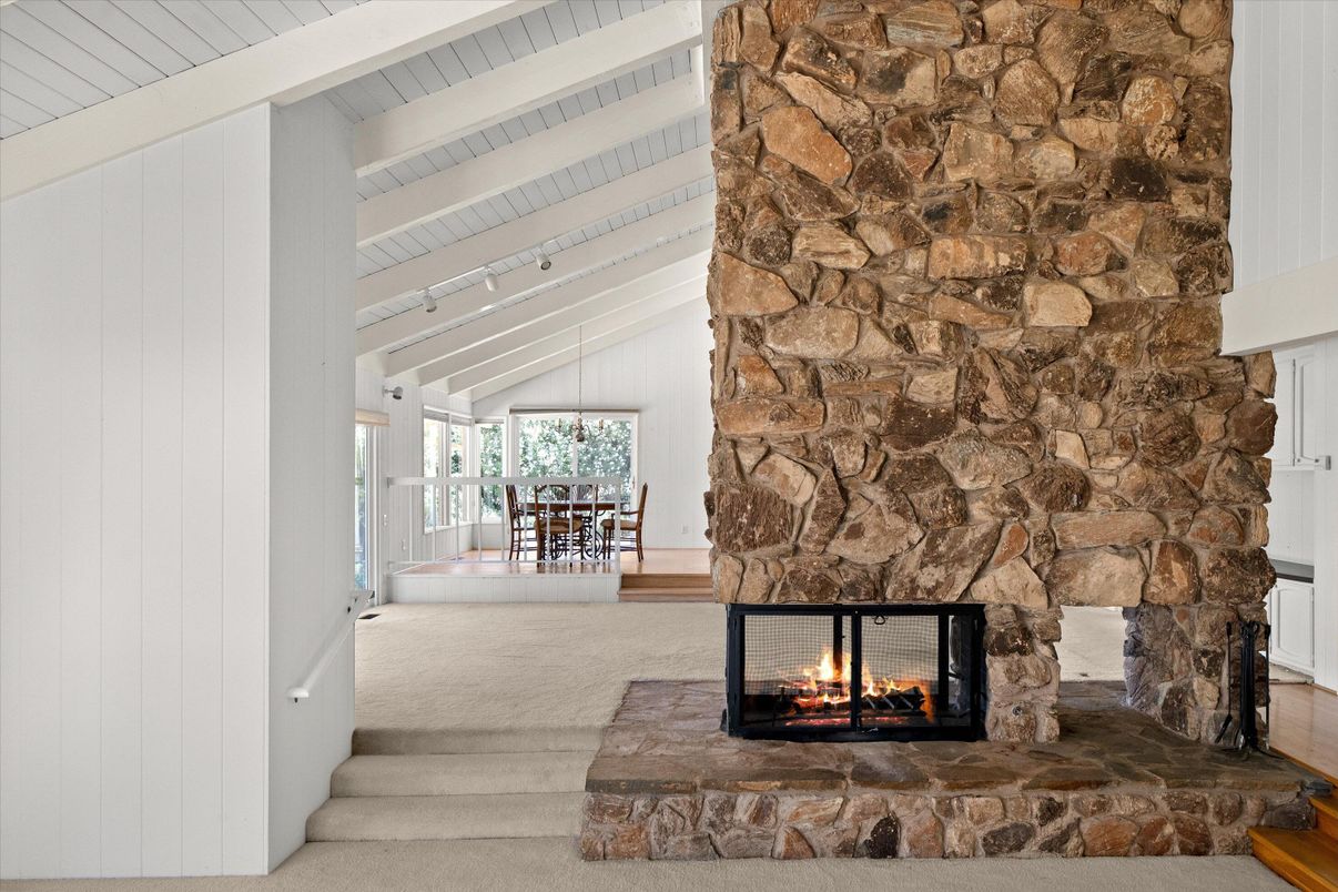 Fireplace, Interior, Stone Walls