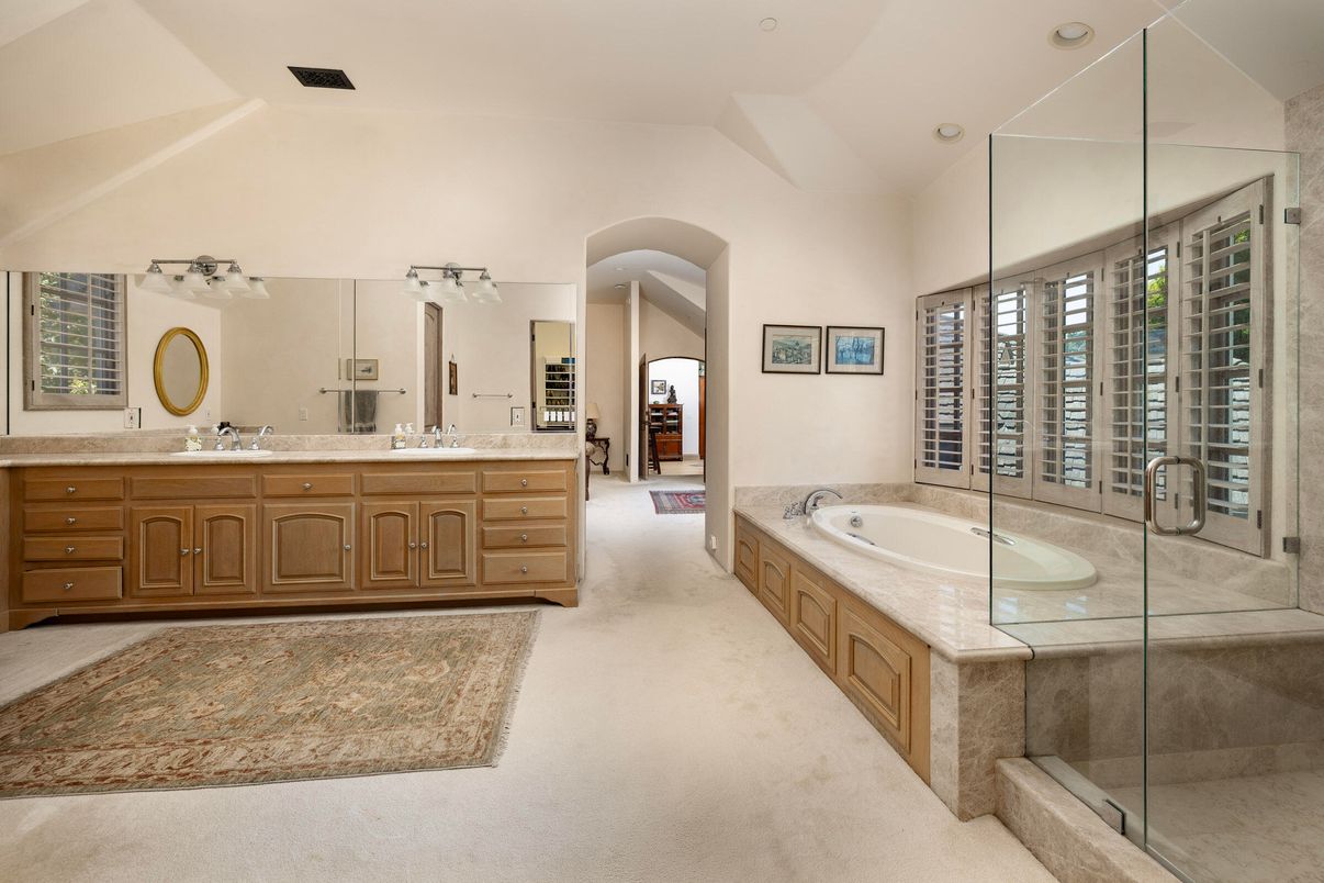 Bathroom, Dual Sink Vanities, Glass Shower, Interior