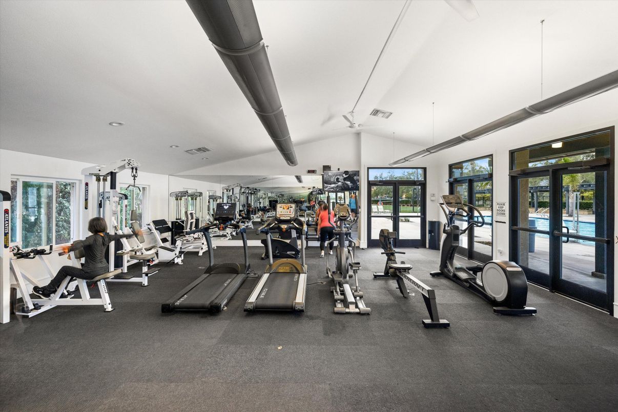 Fitness Equipment, Gym, Interior, Recessed Lighting