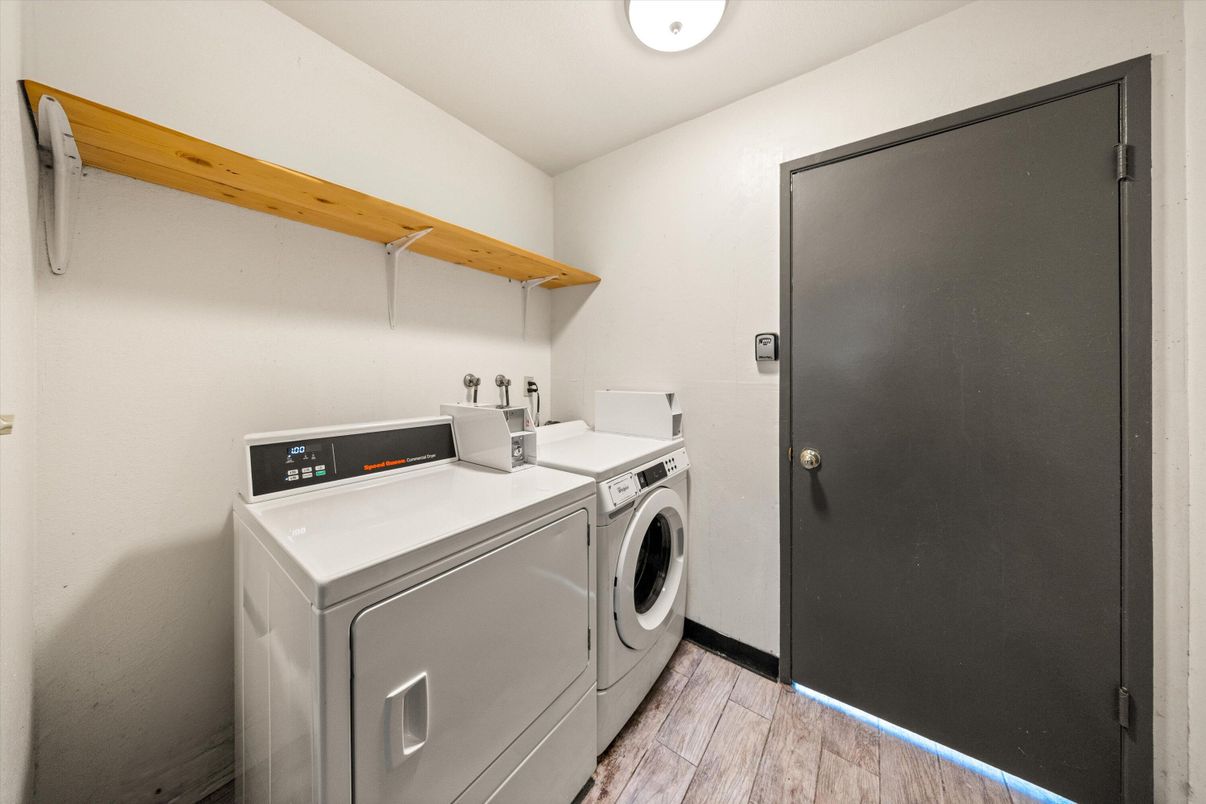 Interior, Washer, Wood Texture Flooring