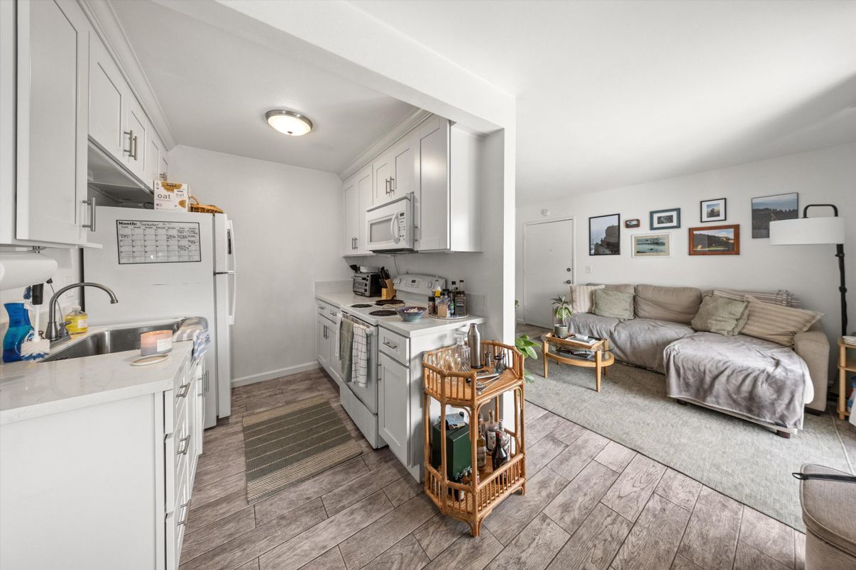 Interior, Kitchen, Living room, Wood Texture Flooring