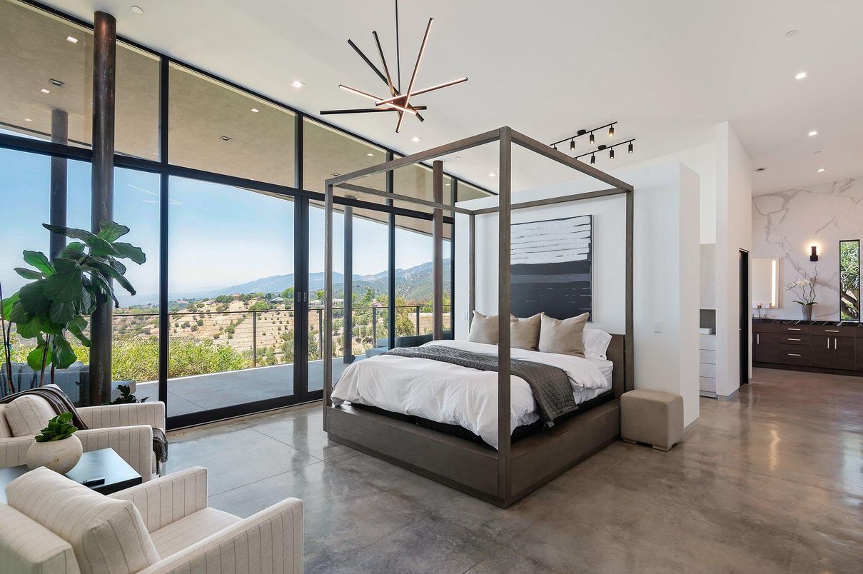Bedroom, Interior, Pendant Lights, Recessed Lighting