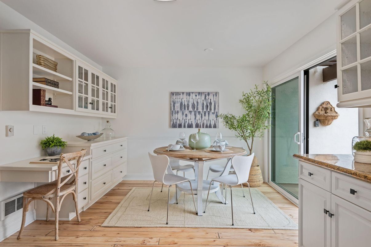 Dining room, Interior, Wood Texture Flooring