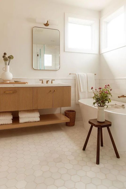 Bathroom, Dual Sink Vanities, Free Standing Baths, Interior