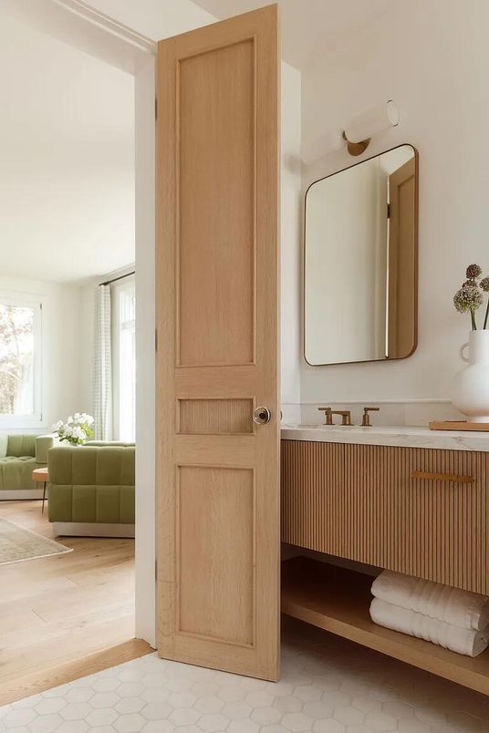 Bathroom, Interior, Wood Texture Flooring