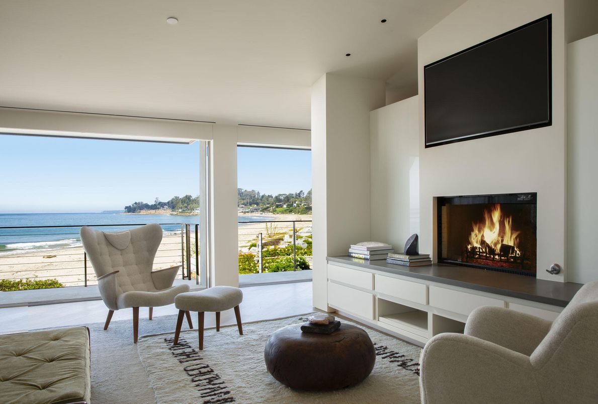 Fireplace, Interior, Recessed Lighting, Water
