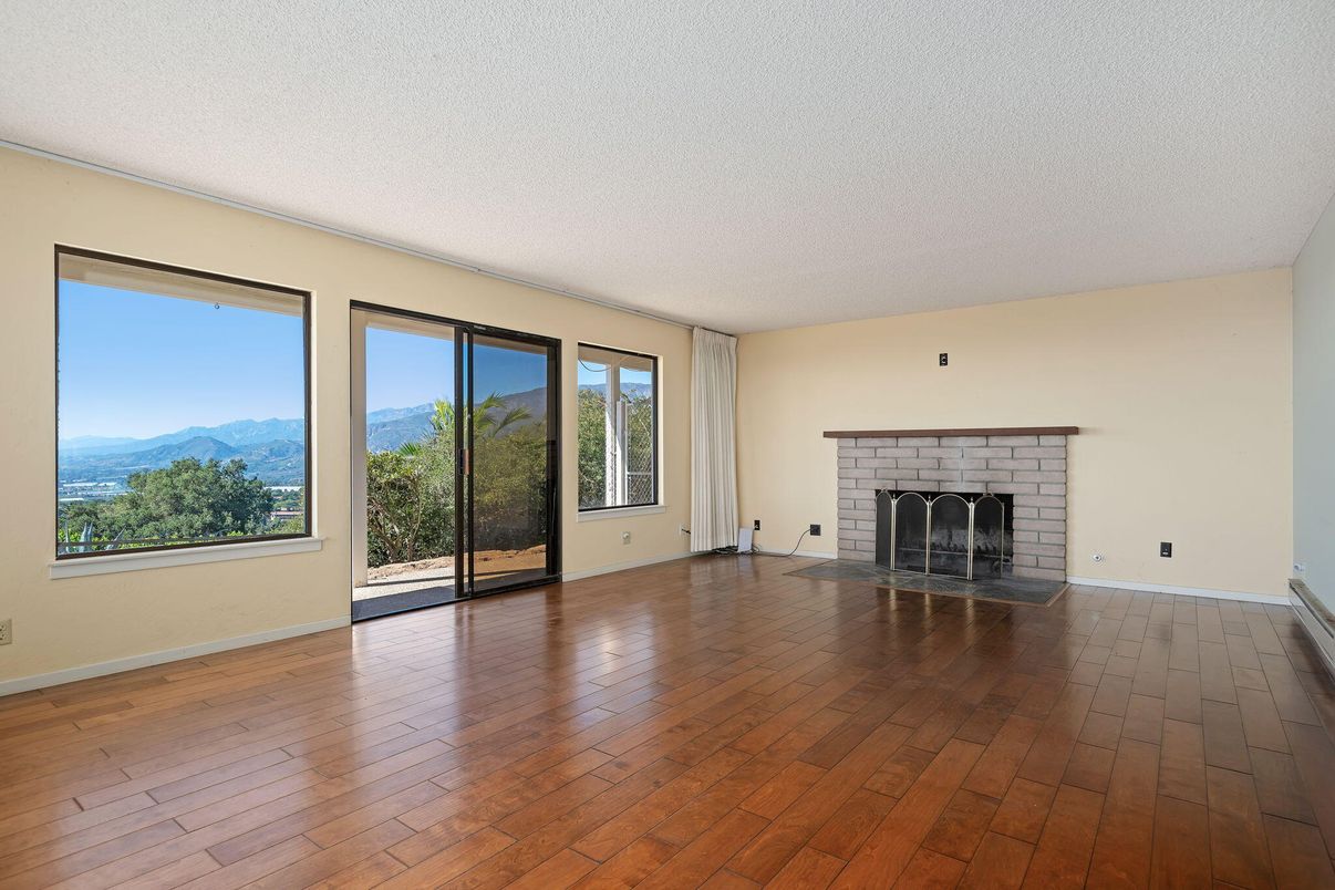 Empty room, Fireplace, Interior, Wood Texture Flooring