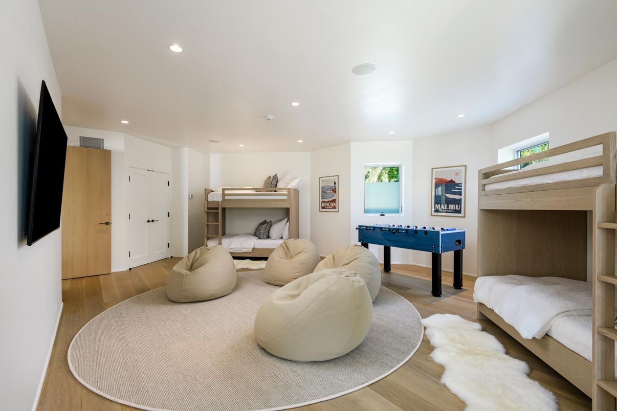 Game Room, Interior, Recessed Lighting, Wood Texture Flooring