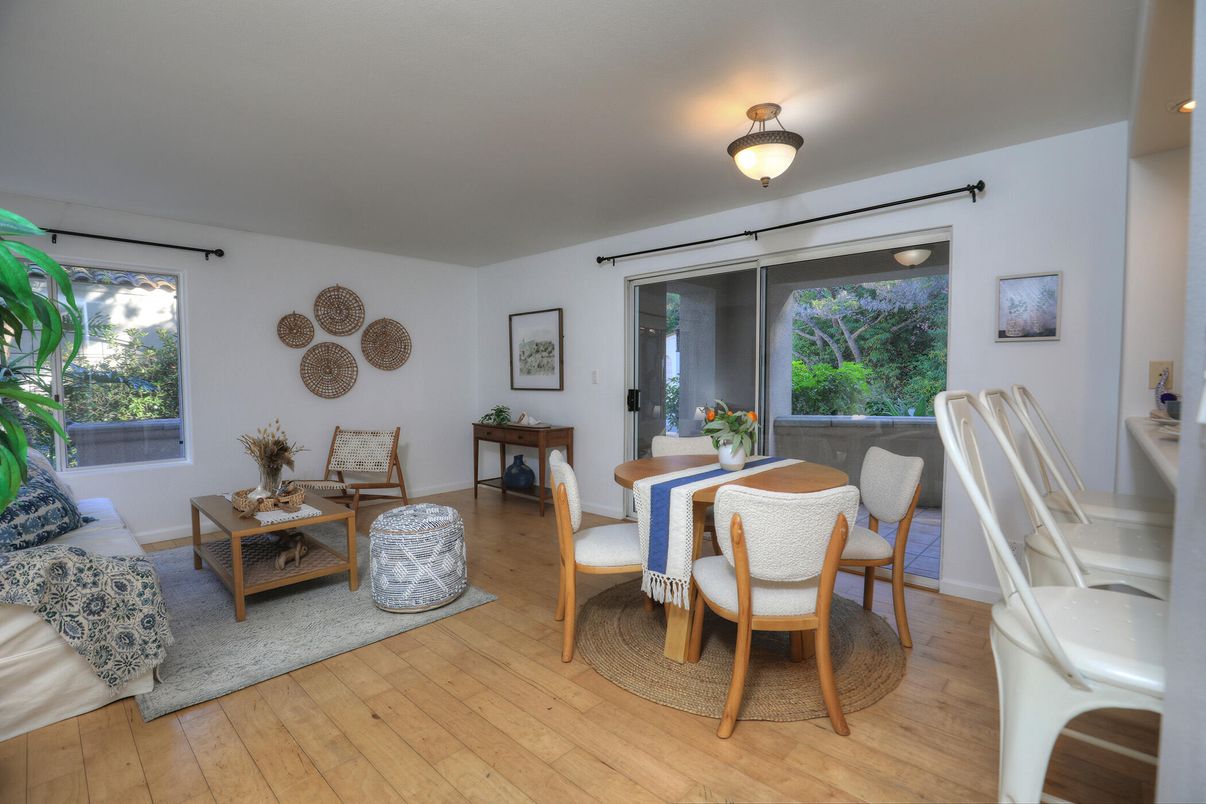 Dining room, Interior, Wood Texture Flooring