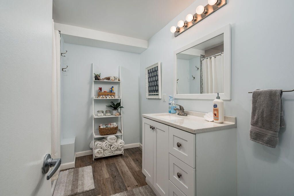 Bathroom, Interior, Wood Texture Flooring