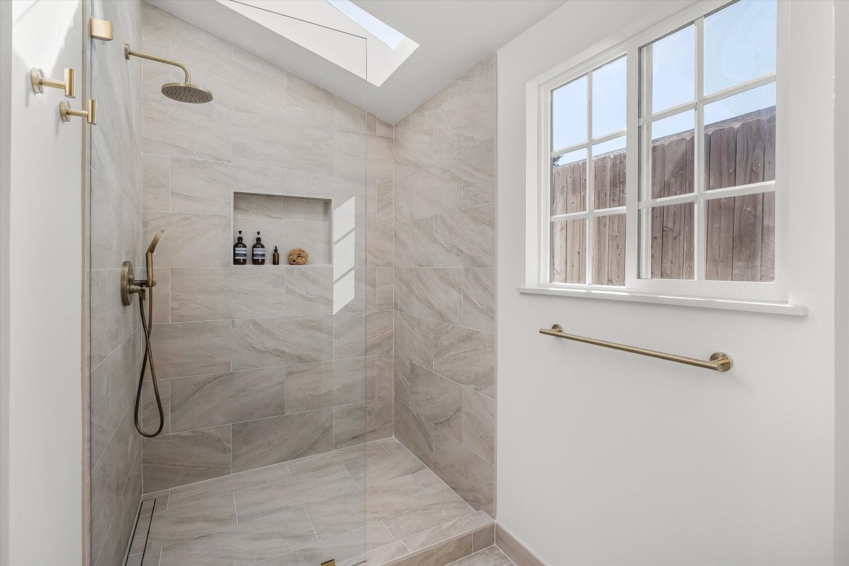 Bathroom, Glass Shower, Interior, Marble Walls