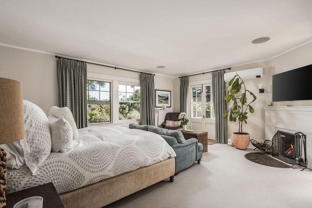 Bedroom, Fireplace, Interior