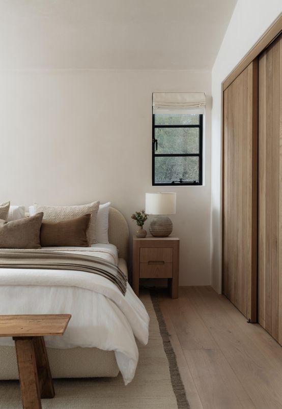 Bedroom, Interior, Wood Texture Flooring
