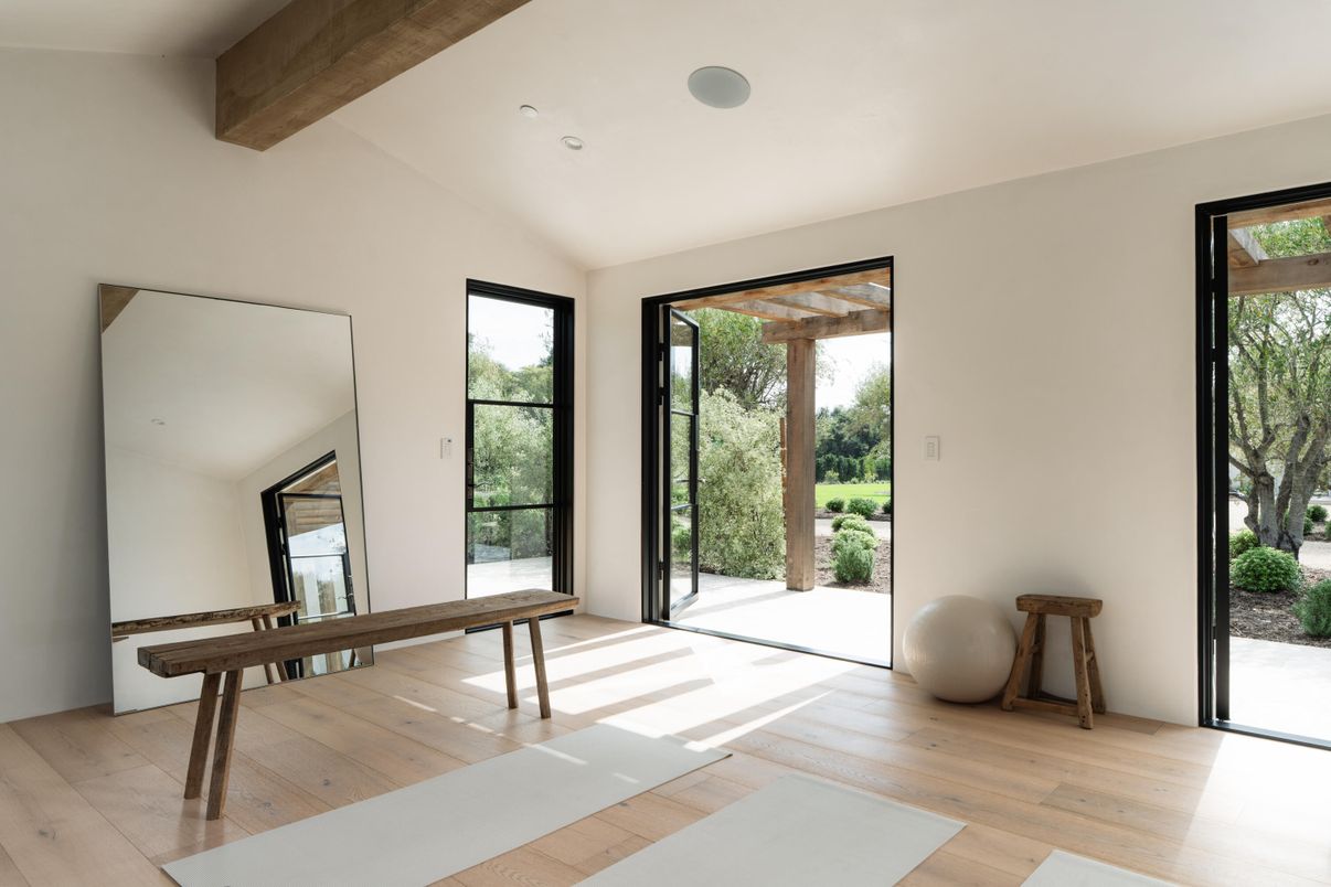 Interior, Recessed Lighting, Wooden Beams, Wood Texture Flooring