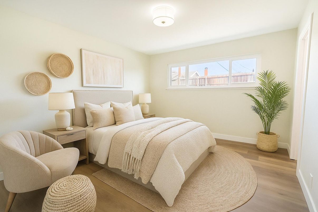 Bedroom, Interior, Wood Texture Flooring