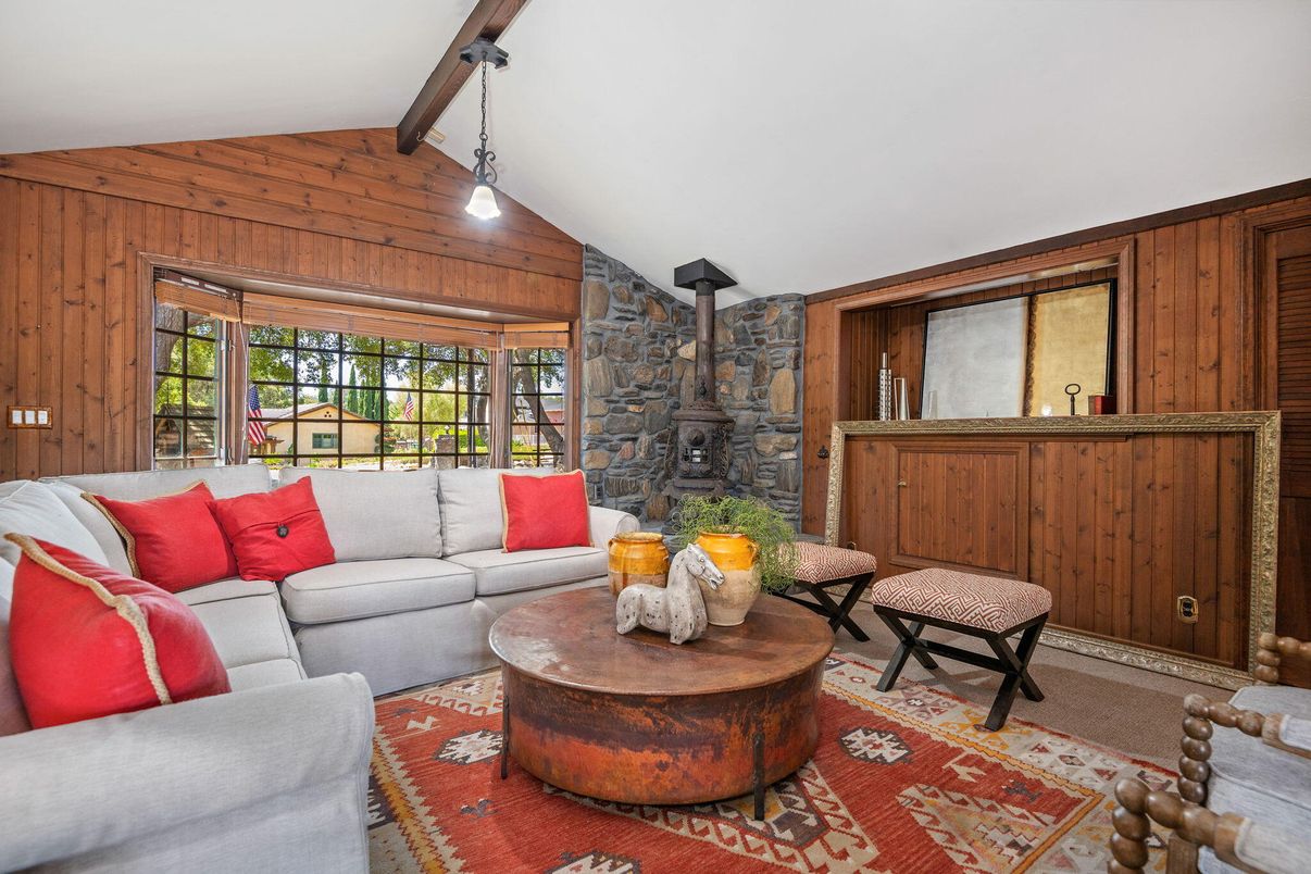 Interior, Living room, Stone Walls, Wooden Beams, Wooden Walls