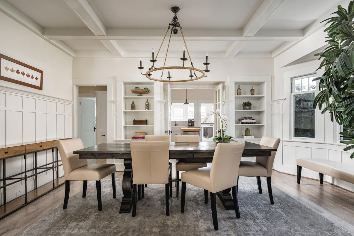Chandelier, Dining room, Interior, Wood Texture Flooring