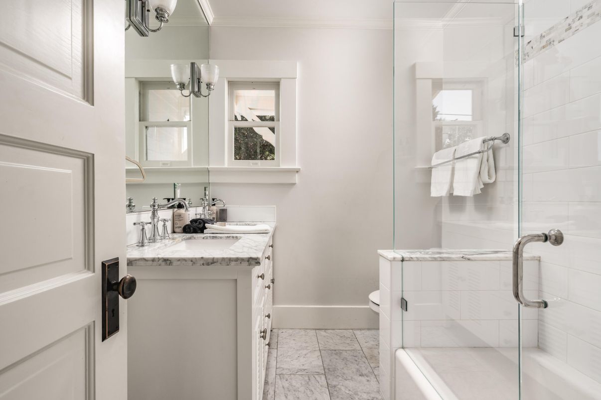 Bathroom, Glass Shower, Interior, Marble