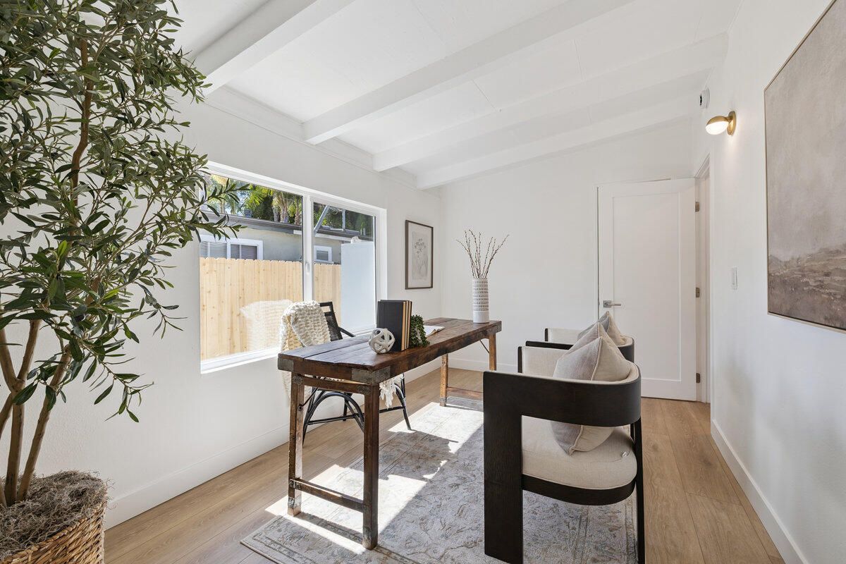Home Office, Interior, Wood Texture Flooring