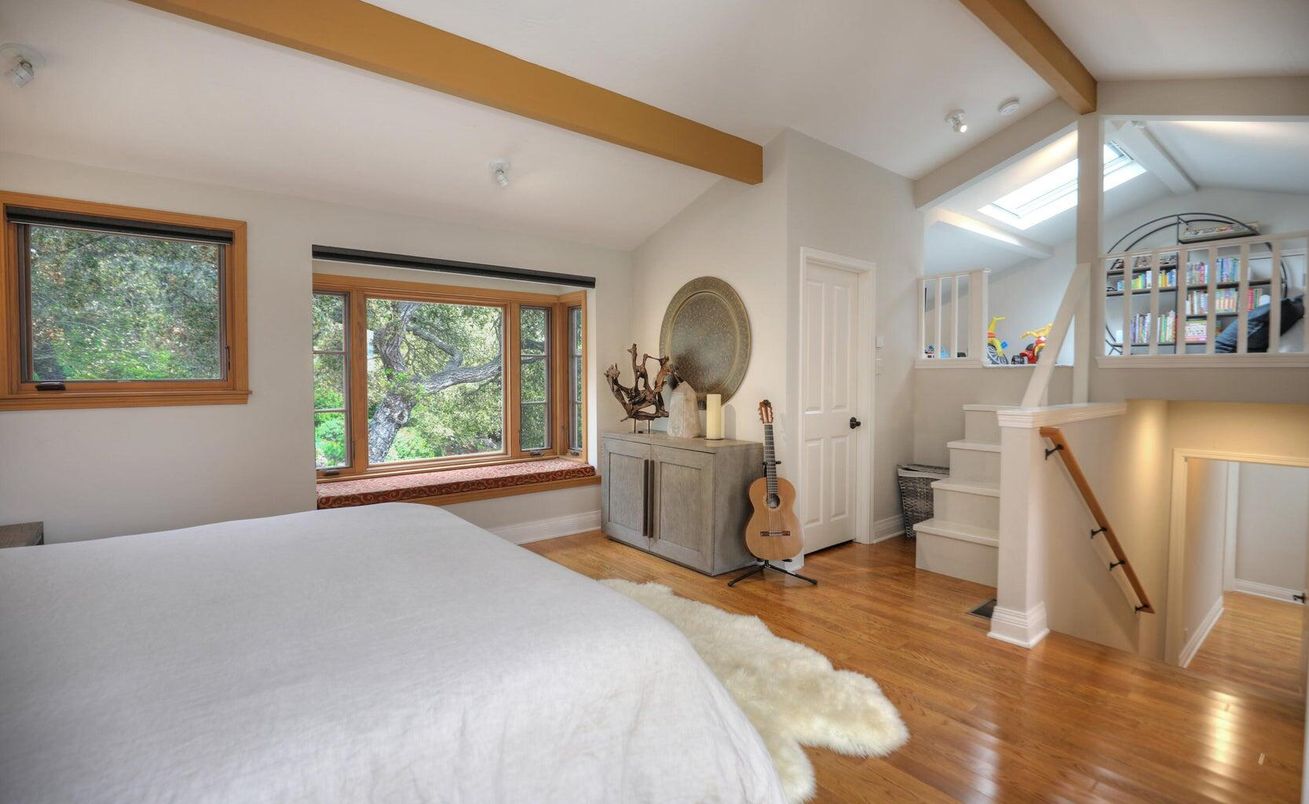 Bedroom, Interior, Wooden Beams, Wood Texture Flooring