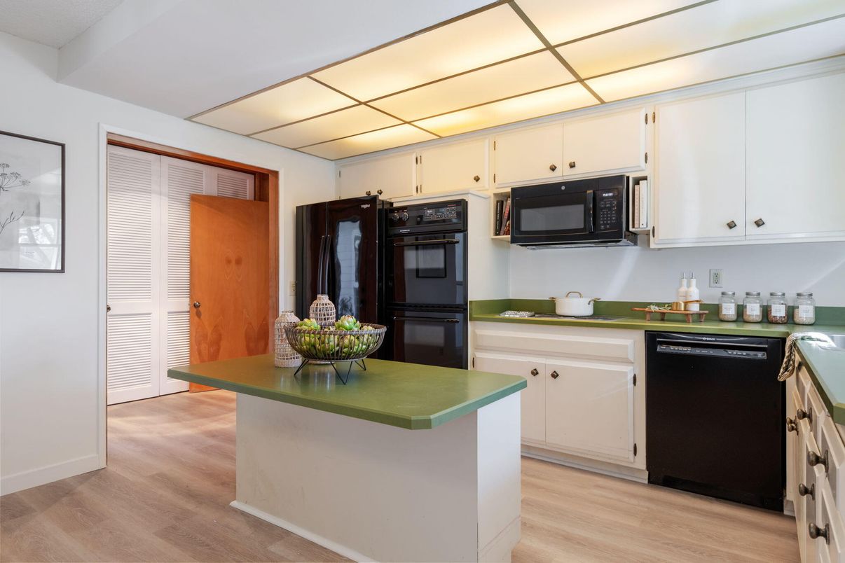 Interior, Kitchen, Wood Texture Flooring