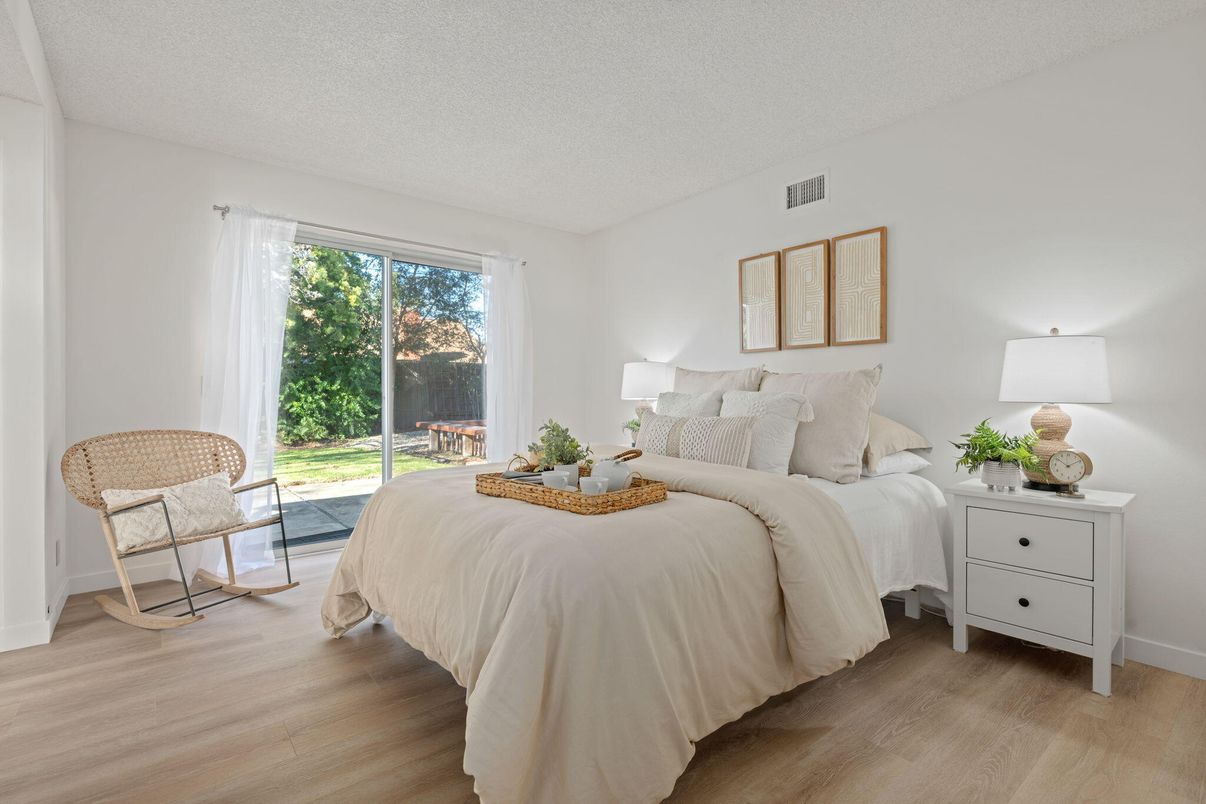 Bedroom, Interior, Wood Texture Flooring