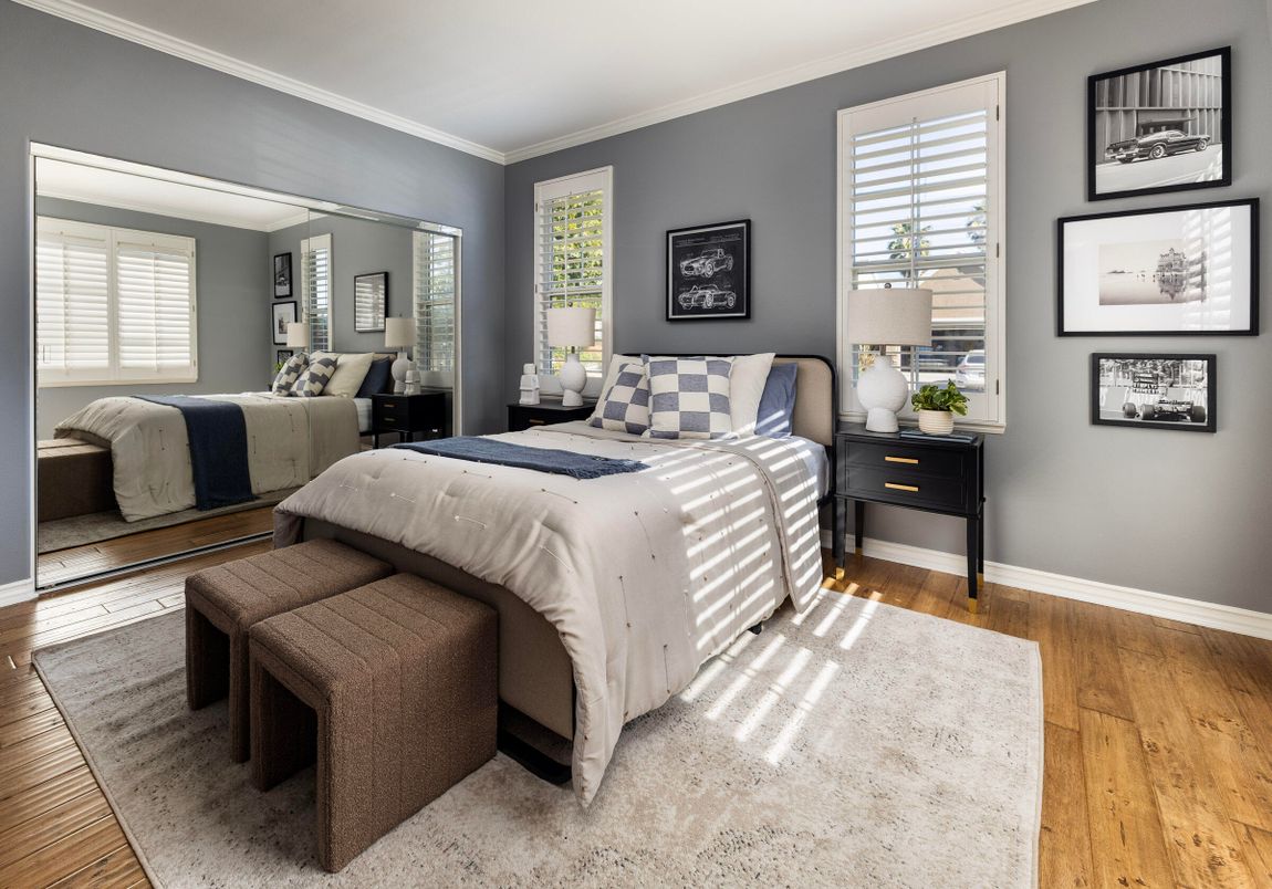 Bedroom, Interior, Wood Texture Flooring