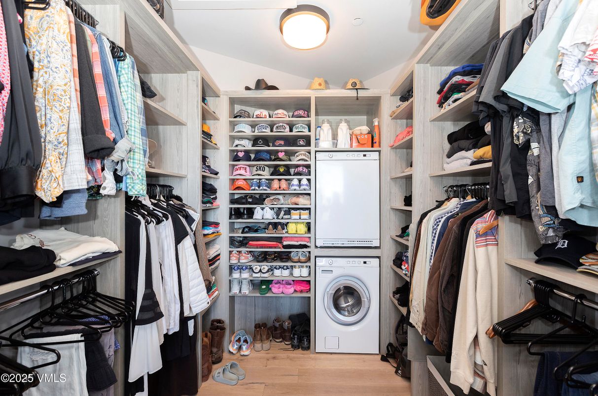 Interior, Walk-in Closets, Washer, Wood Texture Flooring