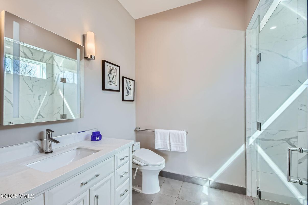 Bathroom, Glass Shower, Interior, Marble Walls